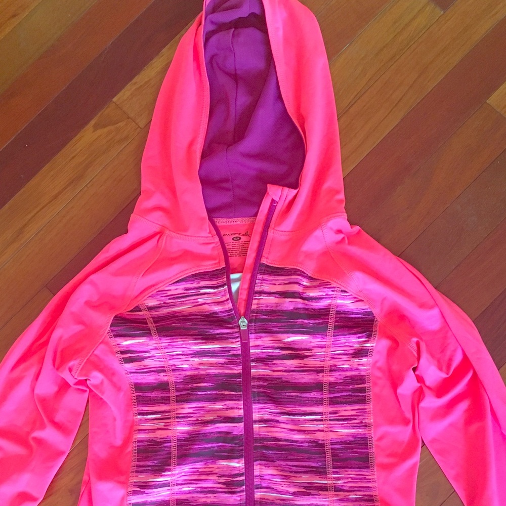 Girls full zip athletic hoodie